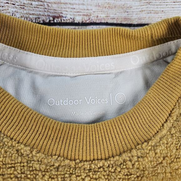 Outdoor Voices Sweater Womens Small Wool Blend Cozy Crewneck Pullover Fleece - Picture 3 of 5